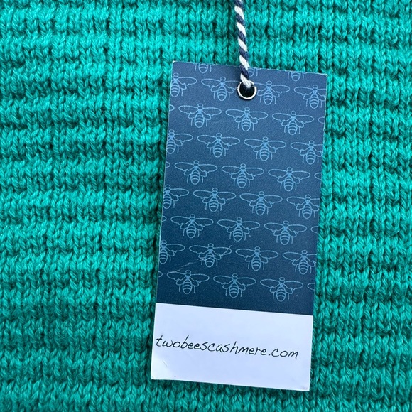 Two Bees Cashmere Cardigan Sweater Womens Size L Open Front Long Sleeves - Picture 3 of 8